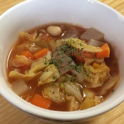 たっぷり冬野菜のミネストローネ