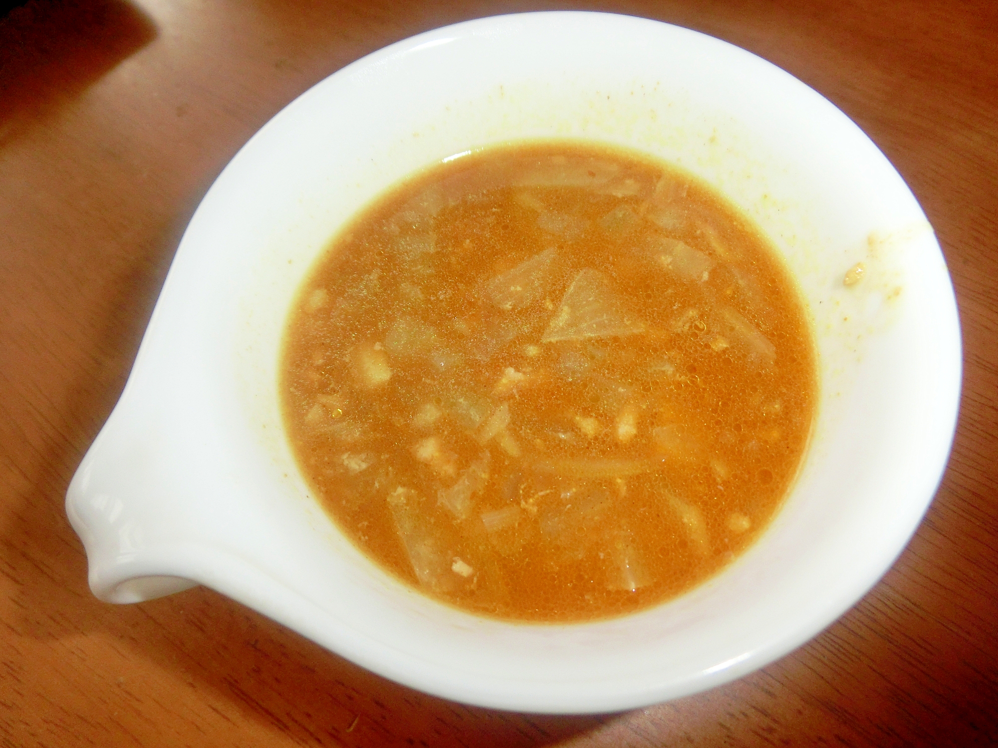 ひき肉とセロリのカレースープ☆