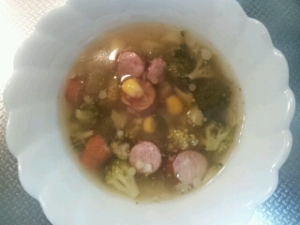 ウインナー入り野菜スープ