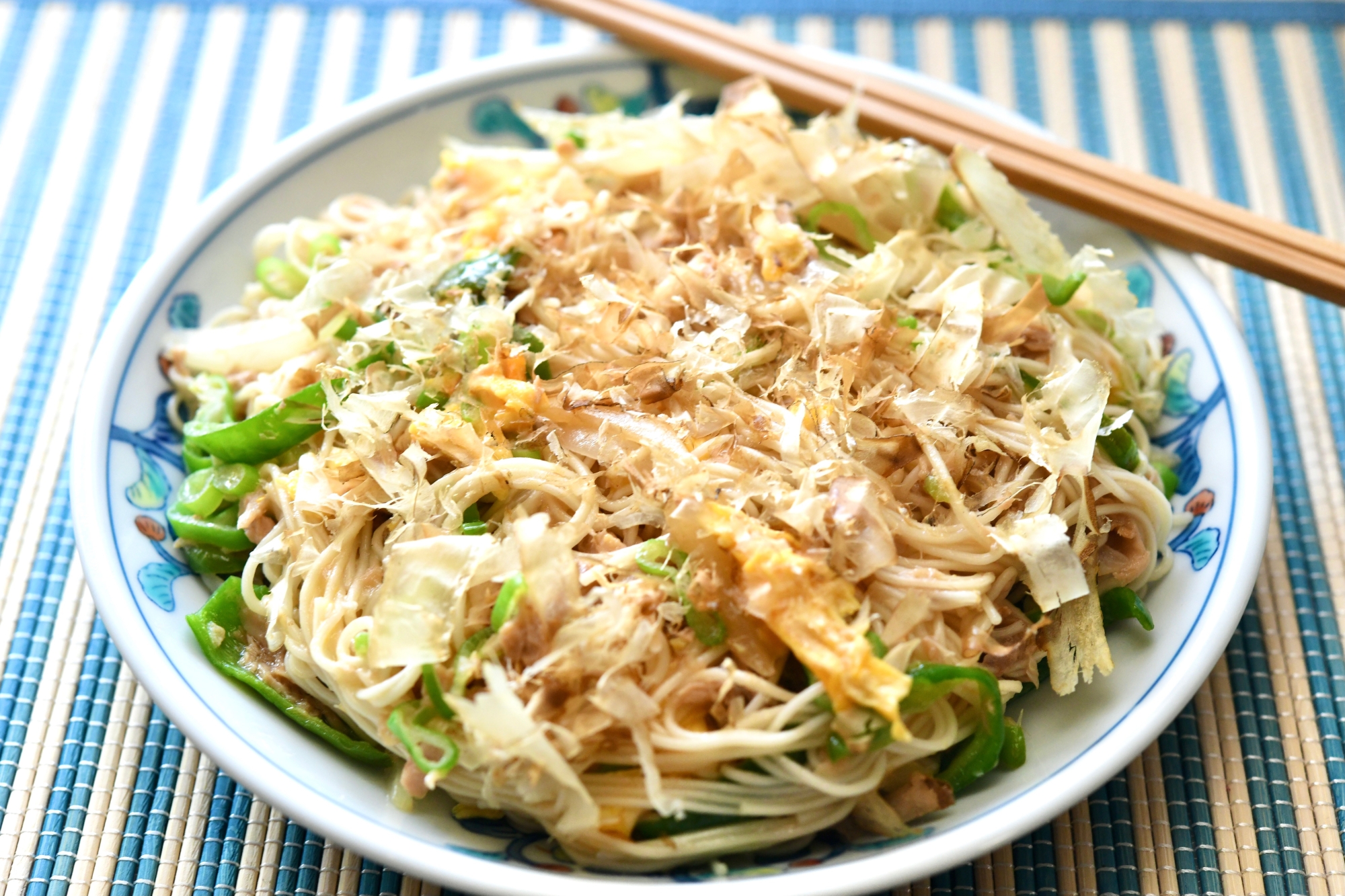 ツナ缶で作る簡単そうめんチャンプル