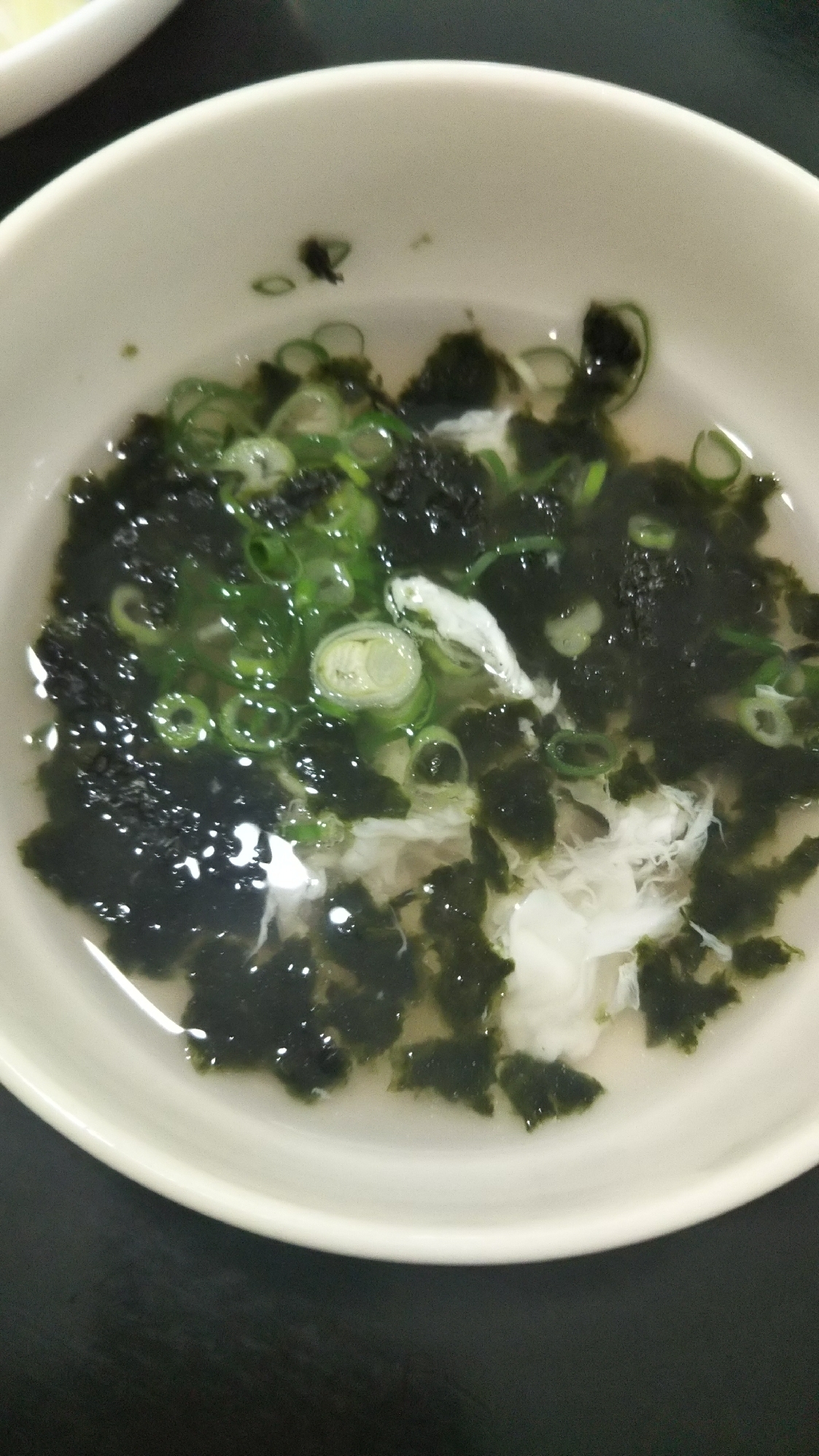 海苔と卵白のスープ