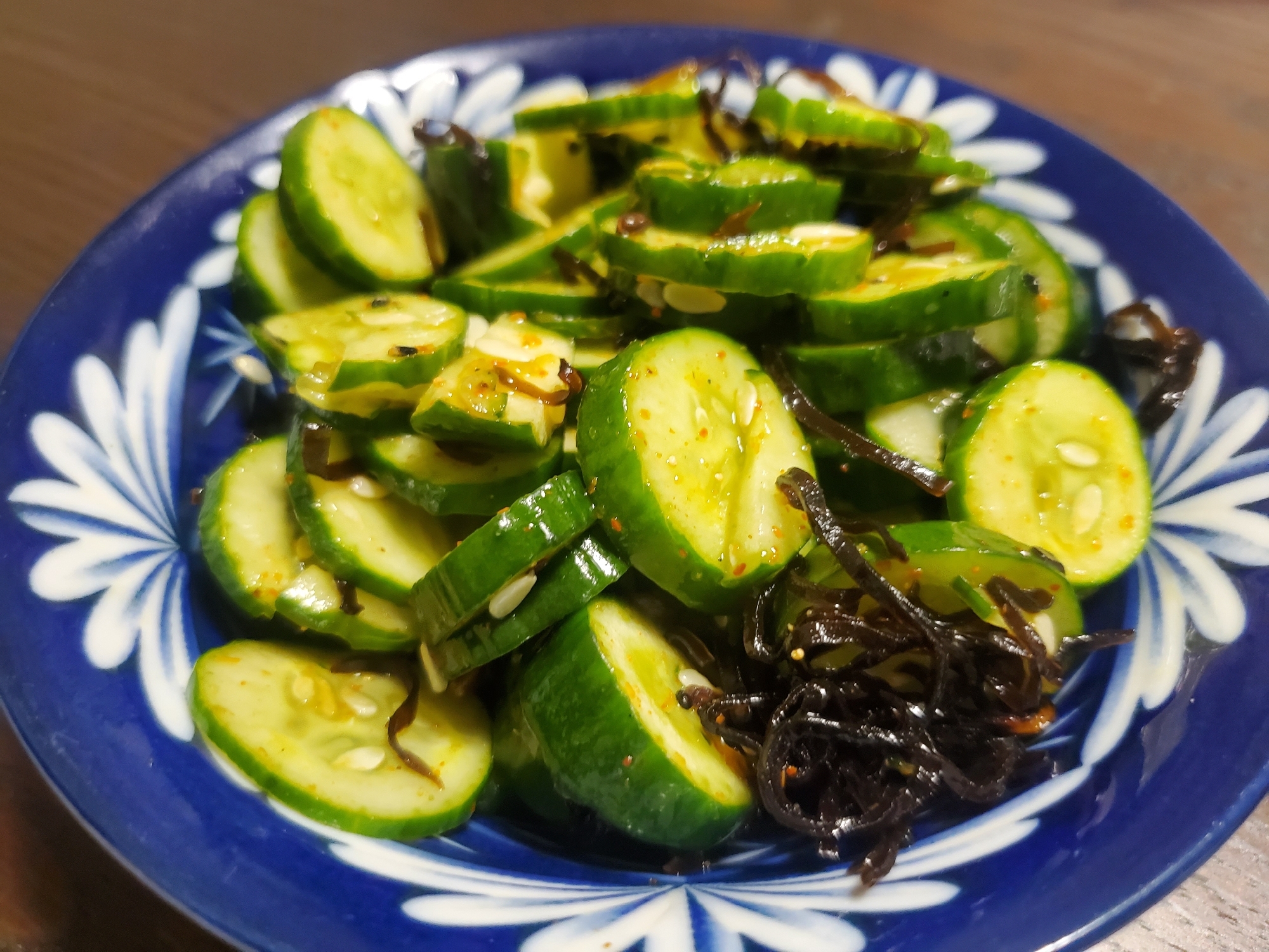 きゅうりのピリ辛塩昆布和え