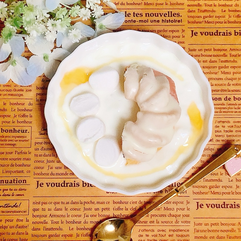 ふわ×ふわ♪ドーナツマシュマロヨーグルト