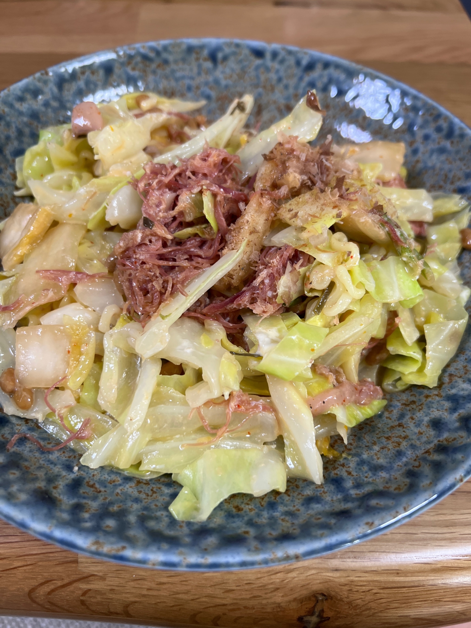 ⭐美味しくて簡単⭐コーンビーフキムチ納豆うどん