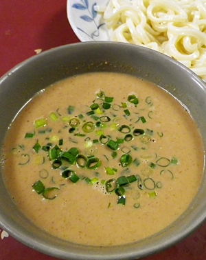 冷やし豆乳味噌つけうどん