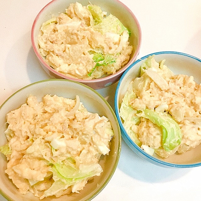 ツナとゆで卵とレタスの 簡単ポテトサラダ レシピ 作り方 By だだちゃまめごはん 楽天レシピ