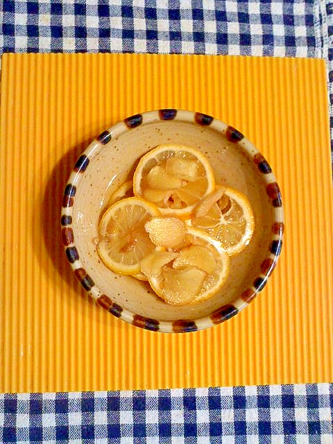 レモンと生姜の蜂蜜漬け♪