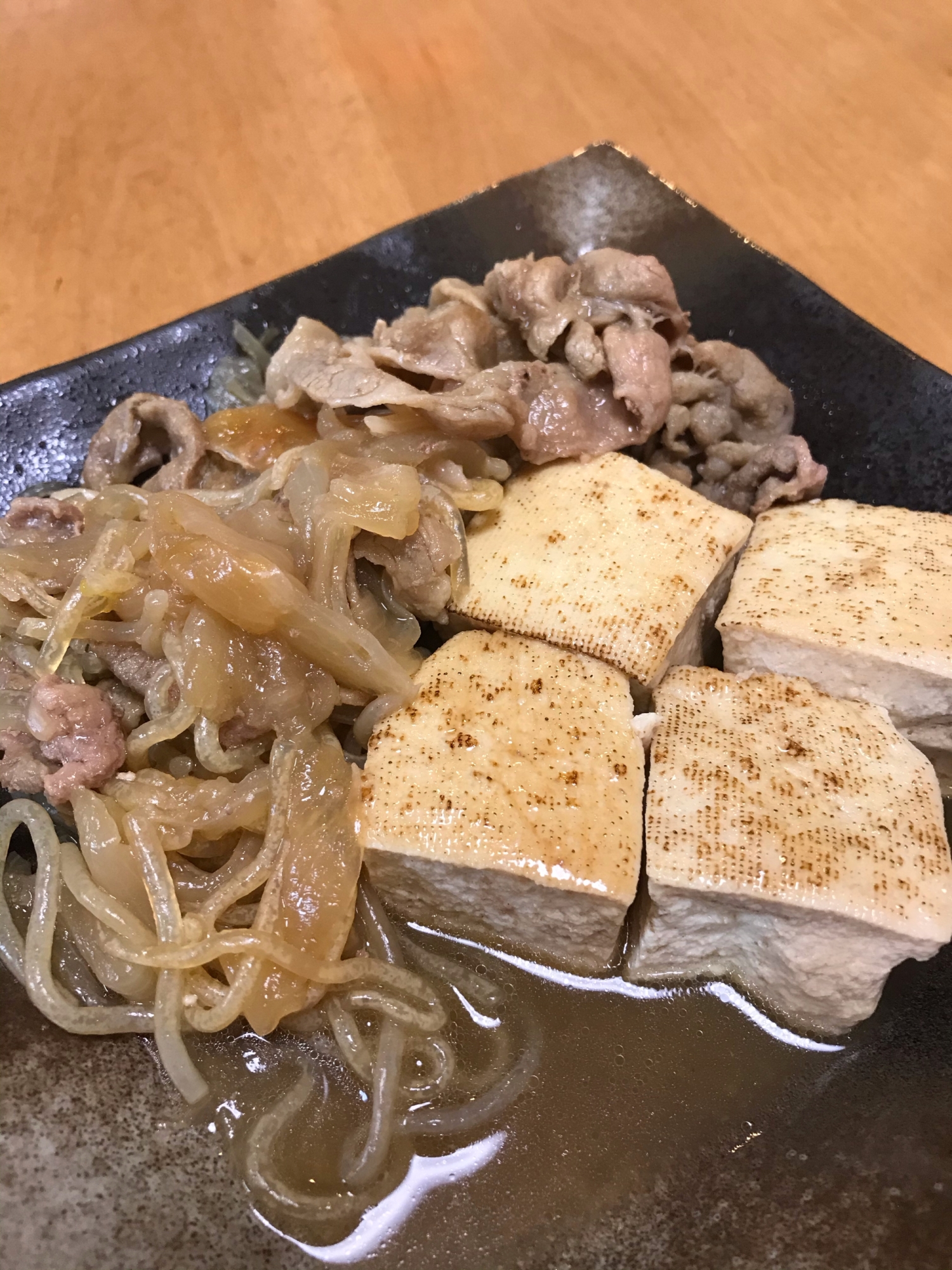 豚肉で☆肉豆腐