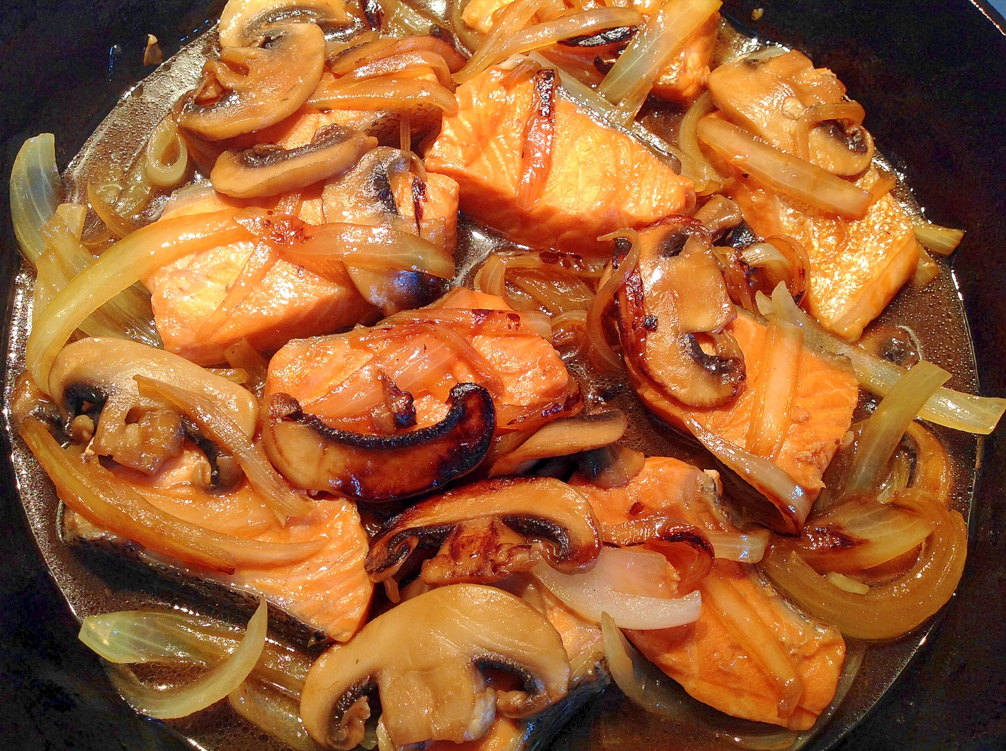 生鮭とマッシュルームの照り焼き Salmon