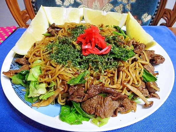 しめじの焼きそば