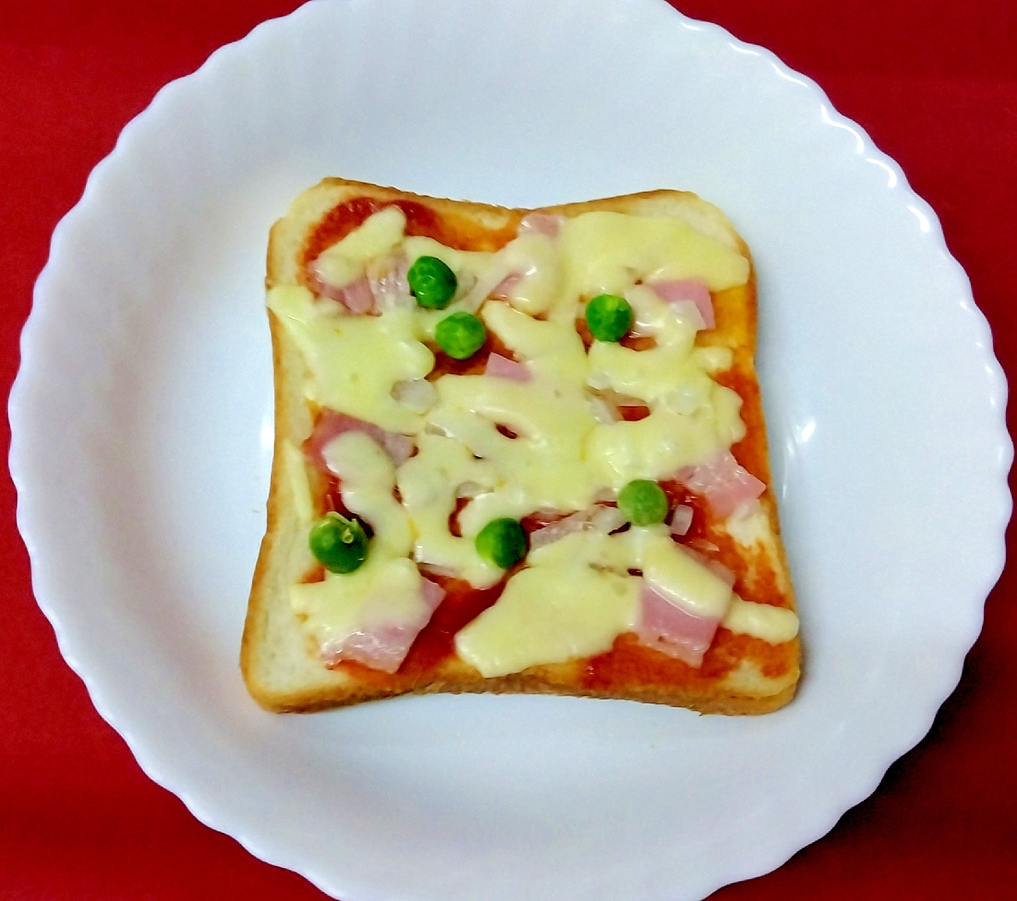 豆ピザトースト