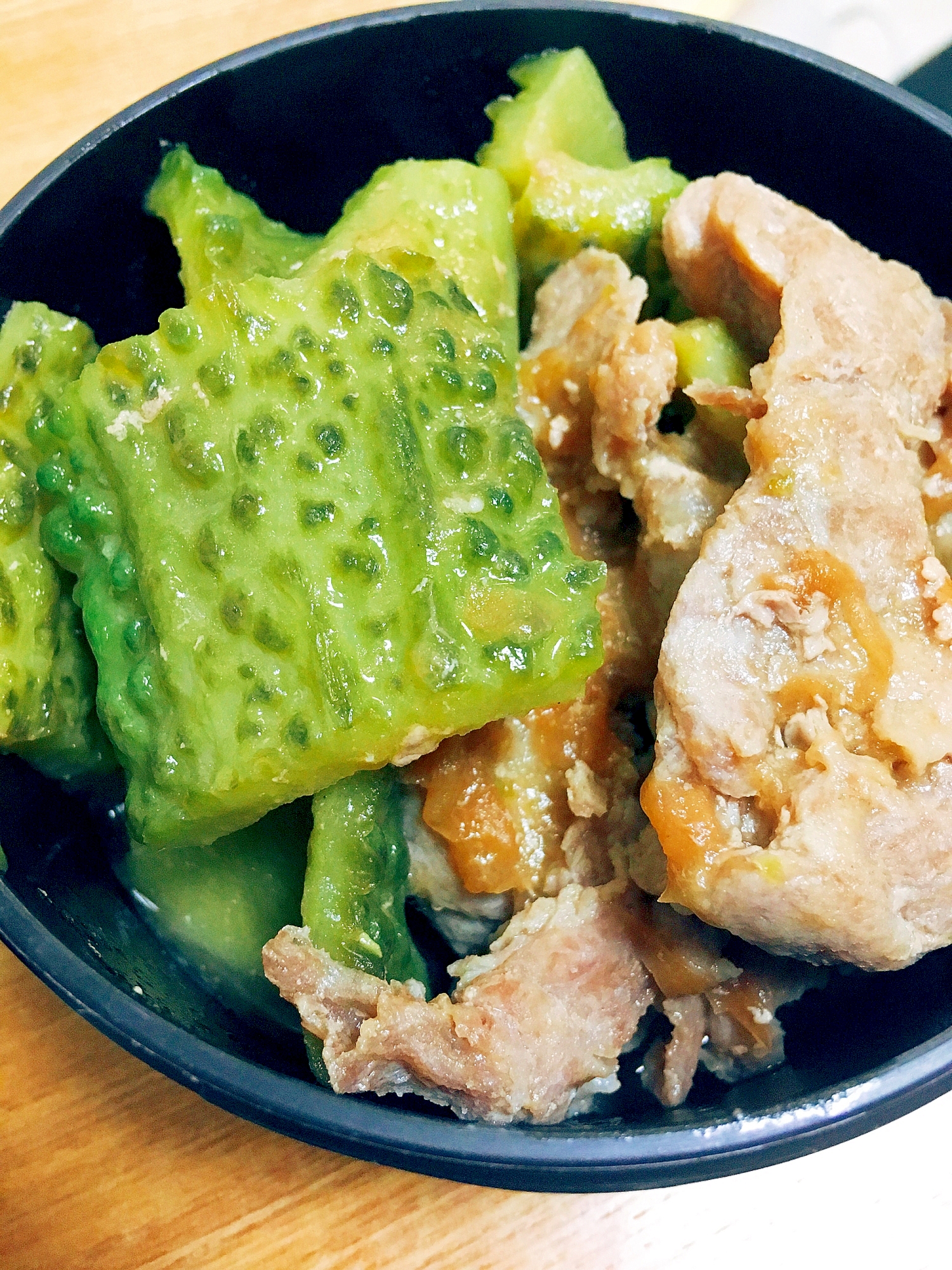 さっぱり☆豚とゴーヤの梅煮