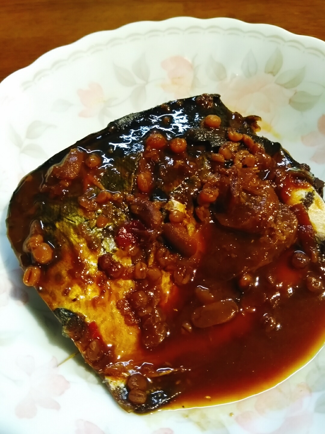 サバの金山寺味噌煮!
