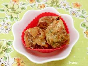 残り物のシュウマイを磯の香りでカリカリに