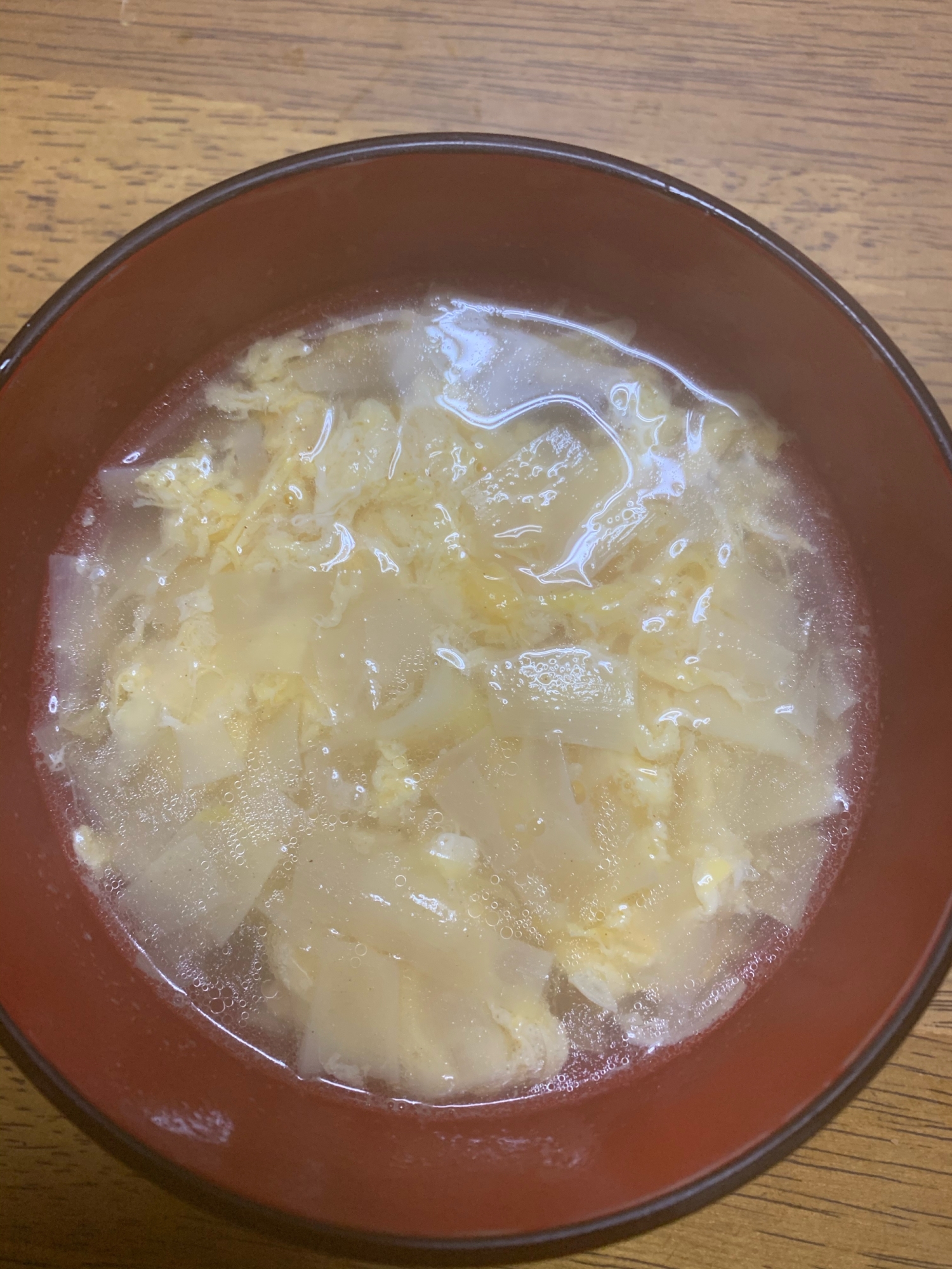 たけのことたまごのスープ