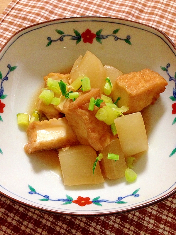 簡単 レンジde大根と厚揚げの煮物 レシピ 作り方 By Cherry05 楽天レシピ