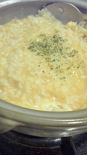 チーズリゾット風 チーズ雑炊 レシピ 作り方 By ここりん1201 楽天レシピ