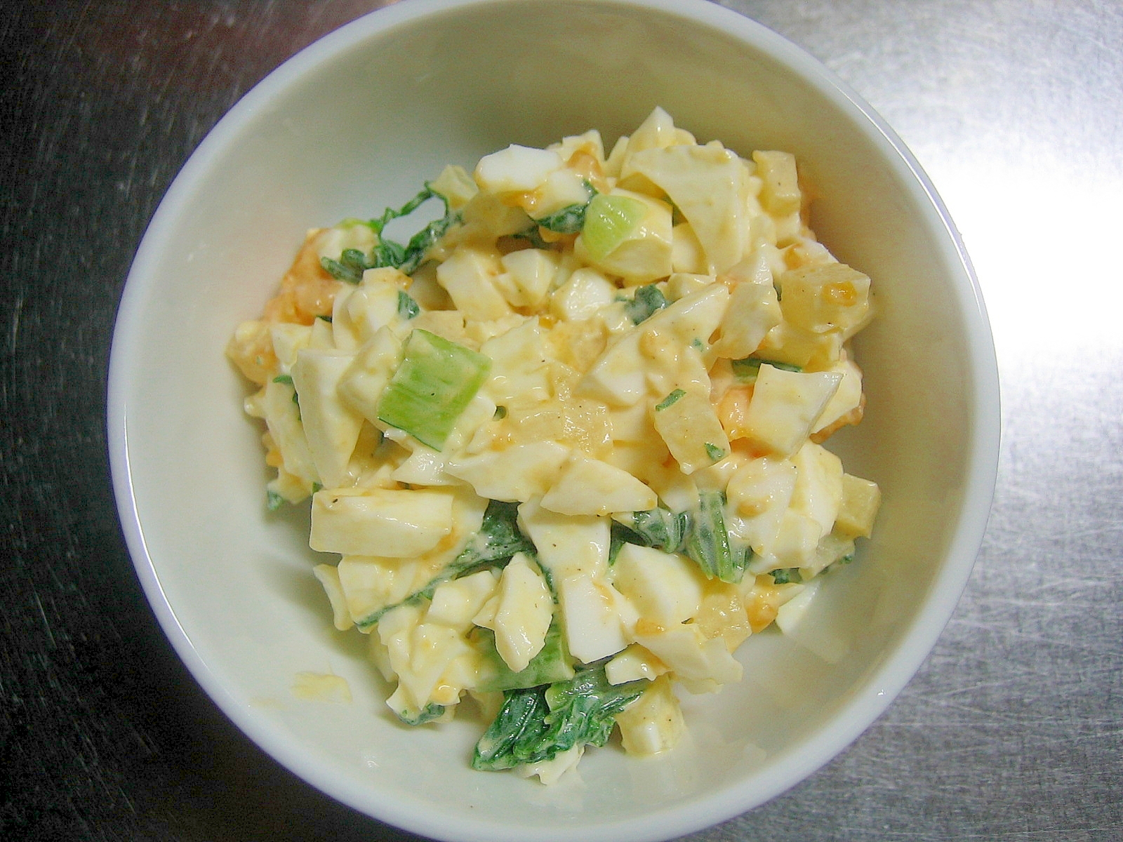 チンゲン菜＆べったら漬けの卵サラダ