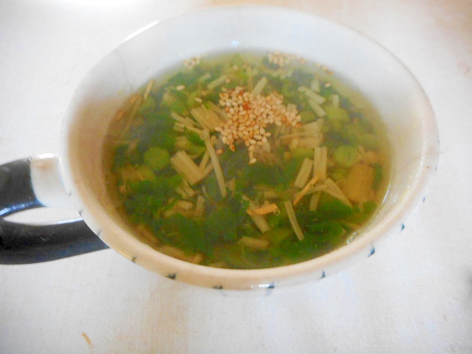 小松菜とえのきの和風スープ