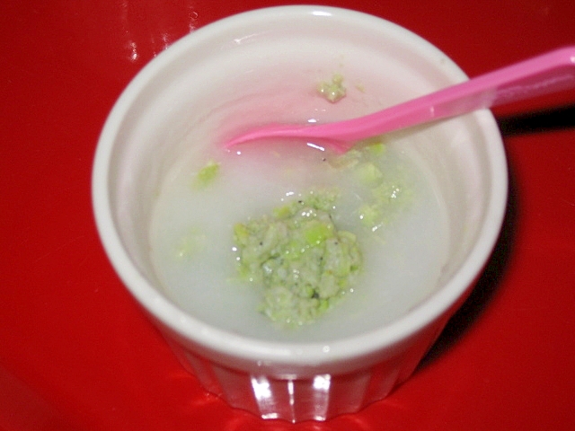 離乳食初期後半 枝豆とシラスのおかゆ レシピ 作り方 By Soraちゃんママ 楽天レシピ 離乳食初期後半 枝豆とシラスのおかゆ レシピ 作り方 By Soraちゃんママ 楽天レシピ