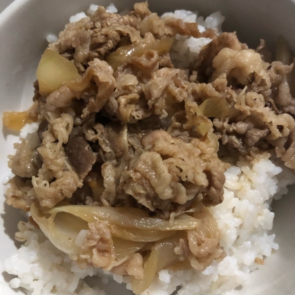 めんつゆで簡単牛丼