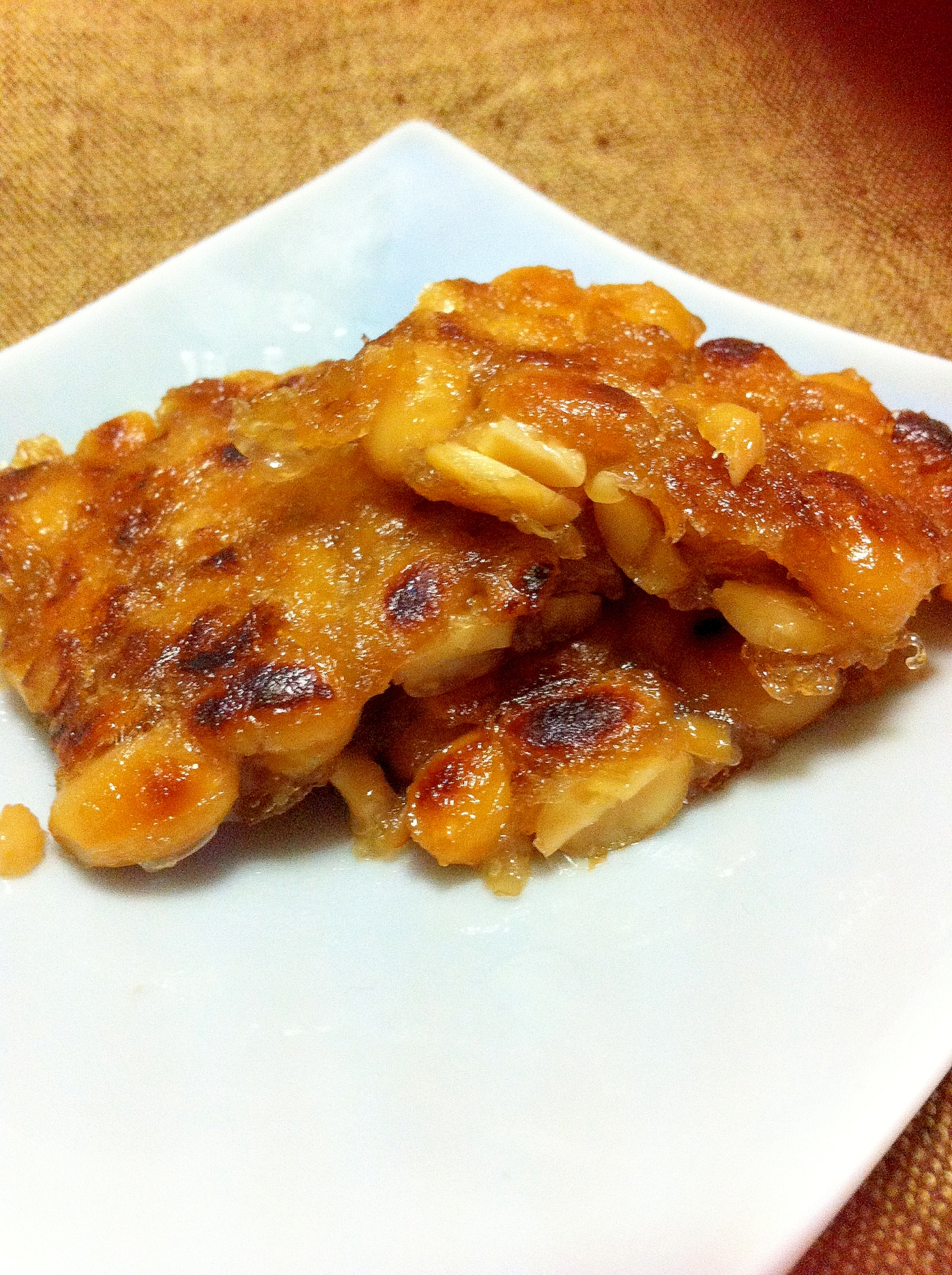 お子さまのおやつに。。大豆ゴロゴロおやき~黒糖味~