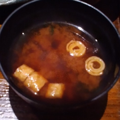 お麩としめじの味噌汁（液体みそ）