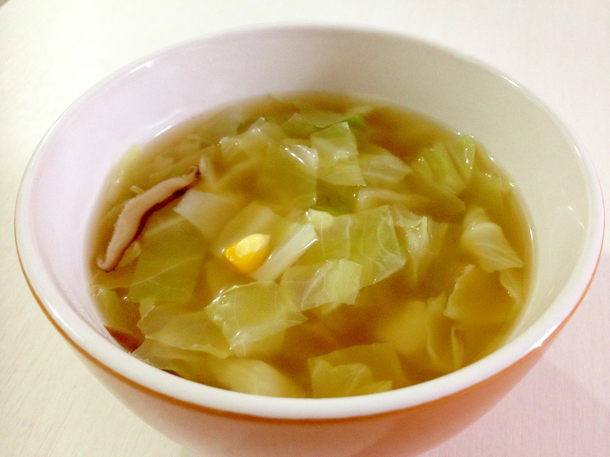 キャベツたっぷり☆野菜の中華風スープ