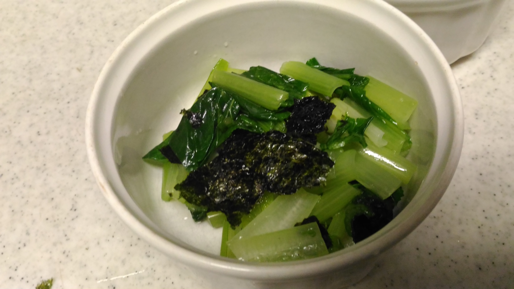小松菜と海苔のナムル風和え物