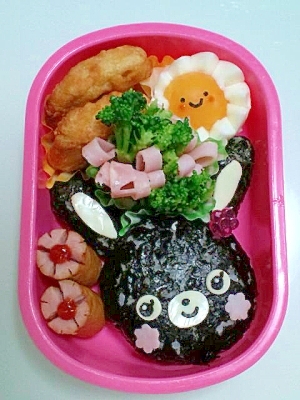 黒うさぎさんお弁当