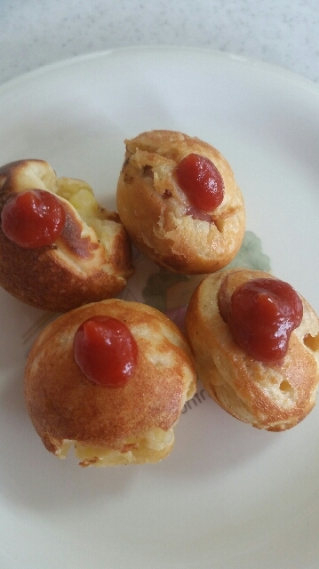 たこ焼き器とホットケーキミックスでアメリカンドッグ レシピ 作り方 By しぃ な 楽天レシピ