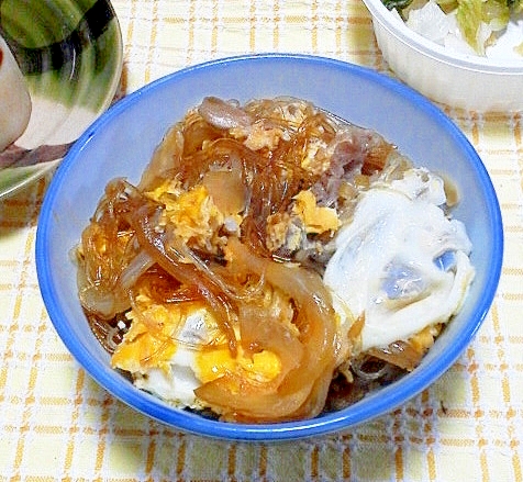 舞茸と春雨の丼