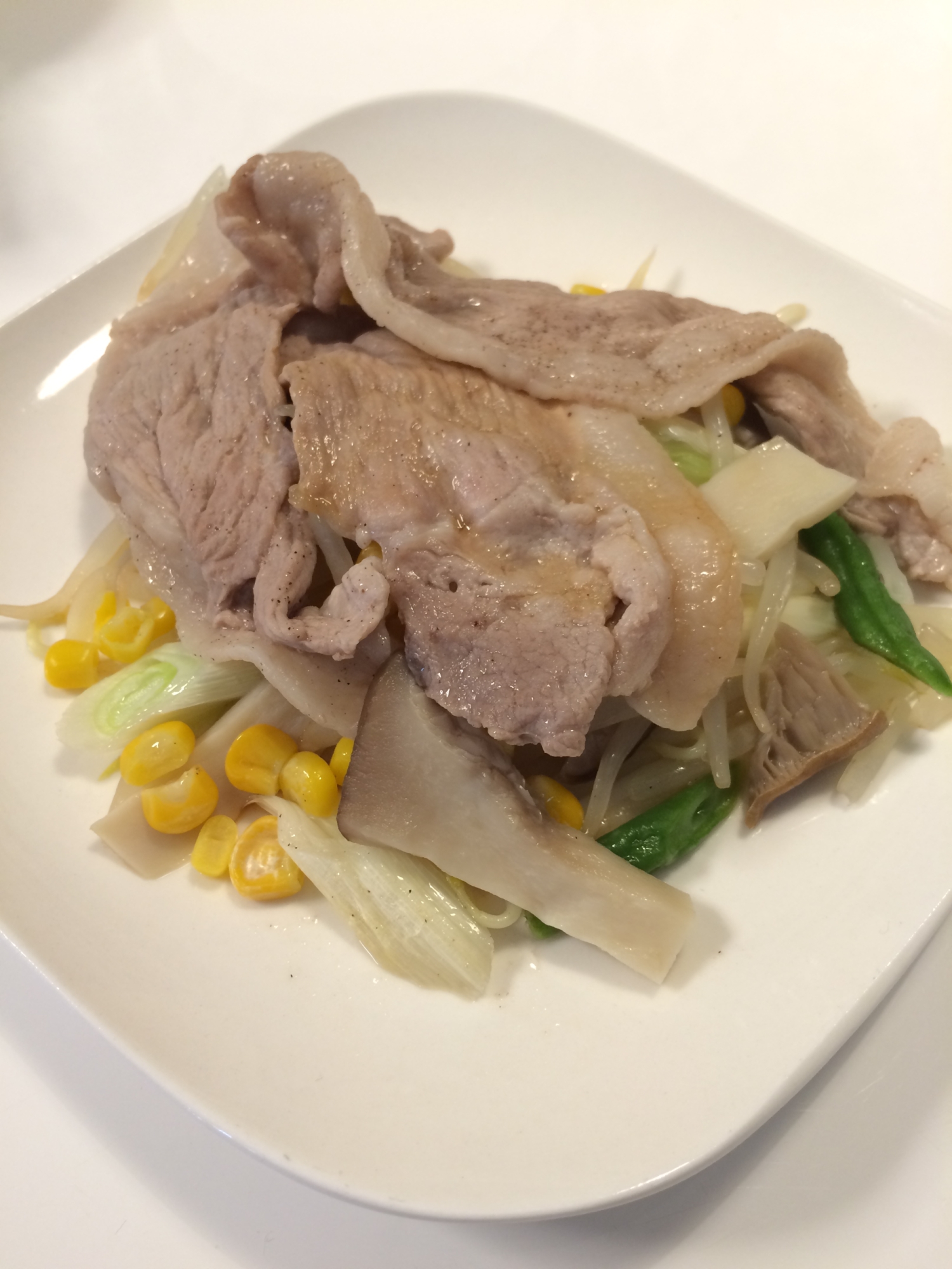 チンだけ簡単♪ヘルシー蒸し肉野菜