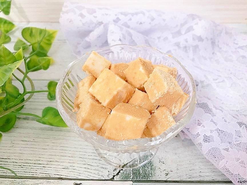 豆腐で作る「わらび餅風デザート」