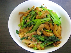 豚と小松菜のカレー炒め