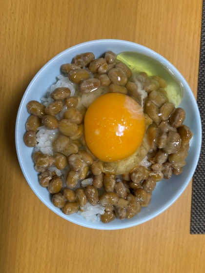 なったまめし。納豆卵かけご飯。味の素大事！