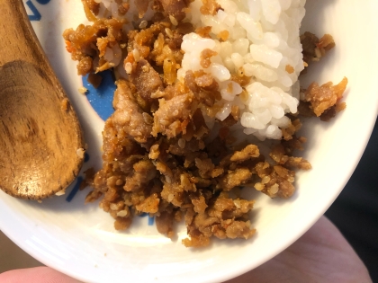 忙しい朝に！カレー鳥そぼろ丼