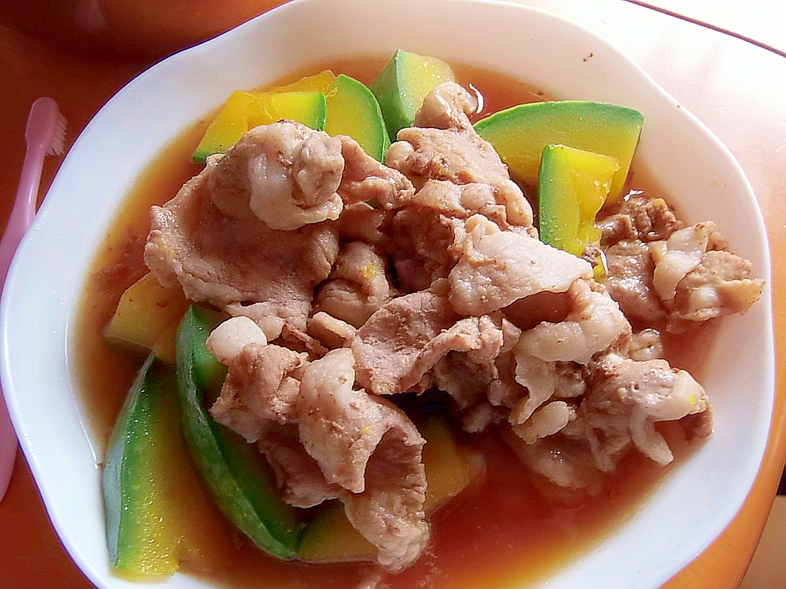 かぼちゃと豚肉の甘辛煮