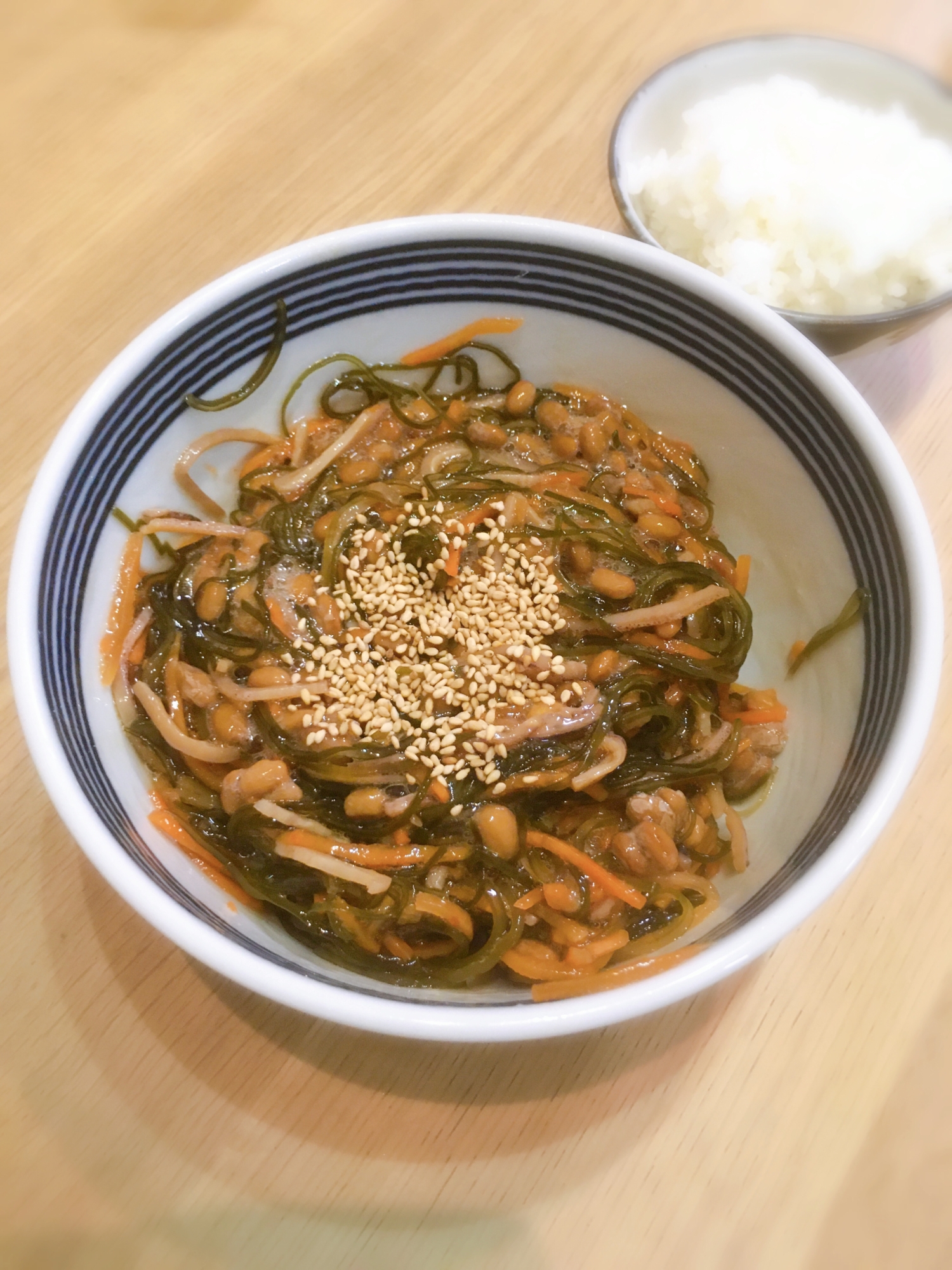 松前漬けと納豆の健康ネバネバ丼♪