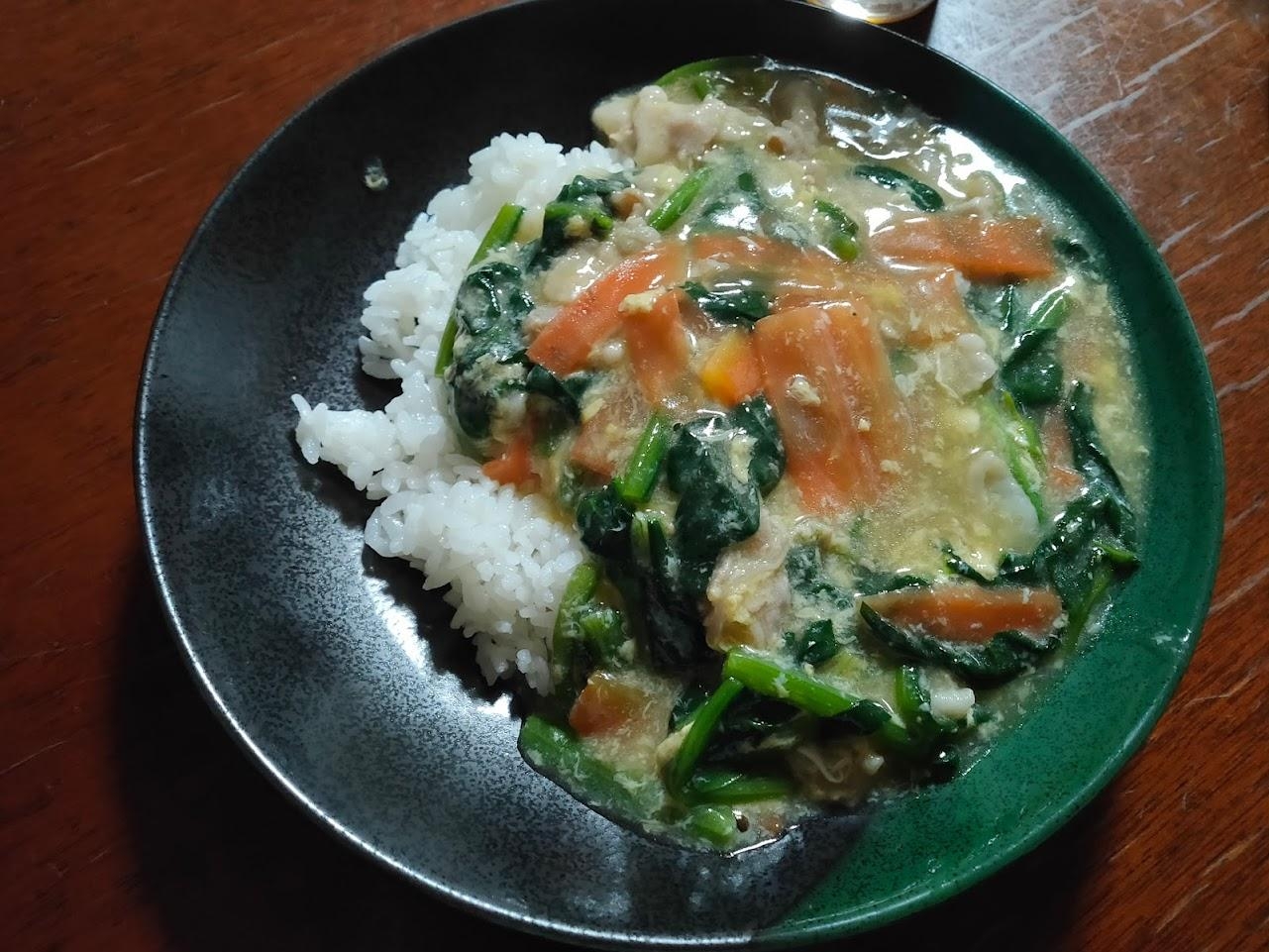 簡単！豚肉と野菜のあんかけ飯