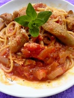 トマトマスタードスパゲッティ