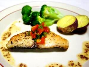 サワラのムニエル トマトソース レシピ 作り方 By コッツウォルズハニー 楽天レシピ