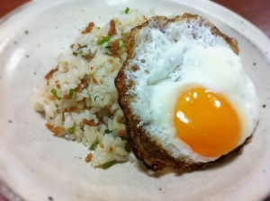 鶏そぼろと三つ葉のごはん