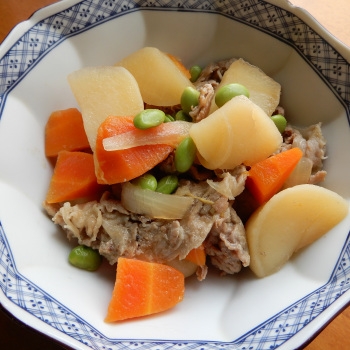 レンジで肉じゃが