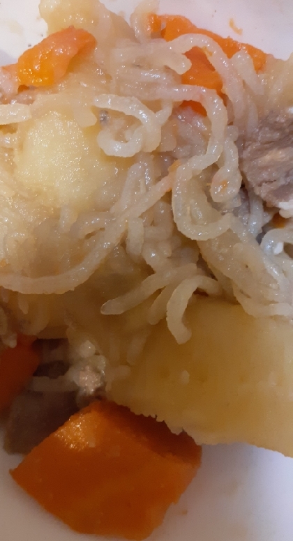 電子レンジで肉じゃが