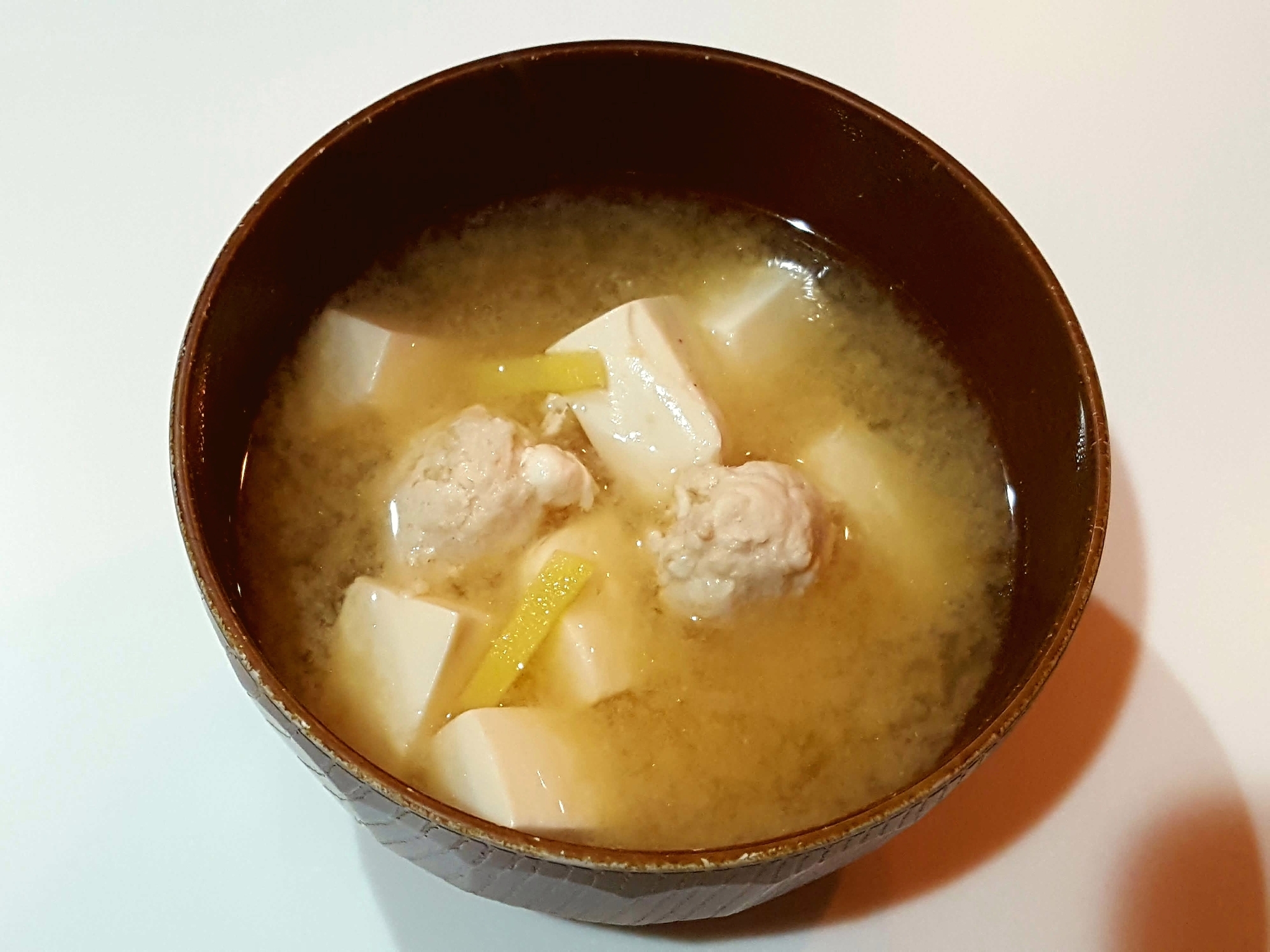 【お味噌汁の具】豆腐と鶏挽き肉と生姜