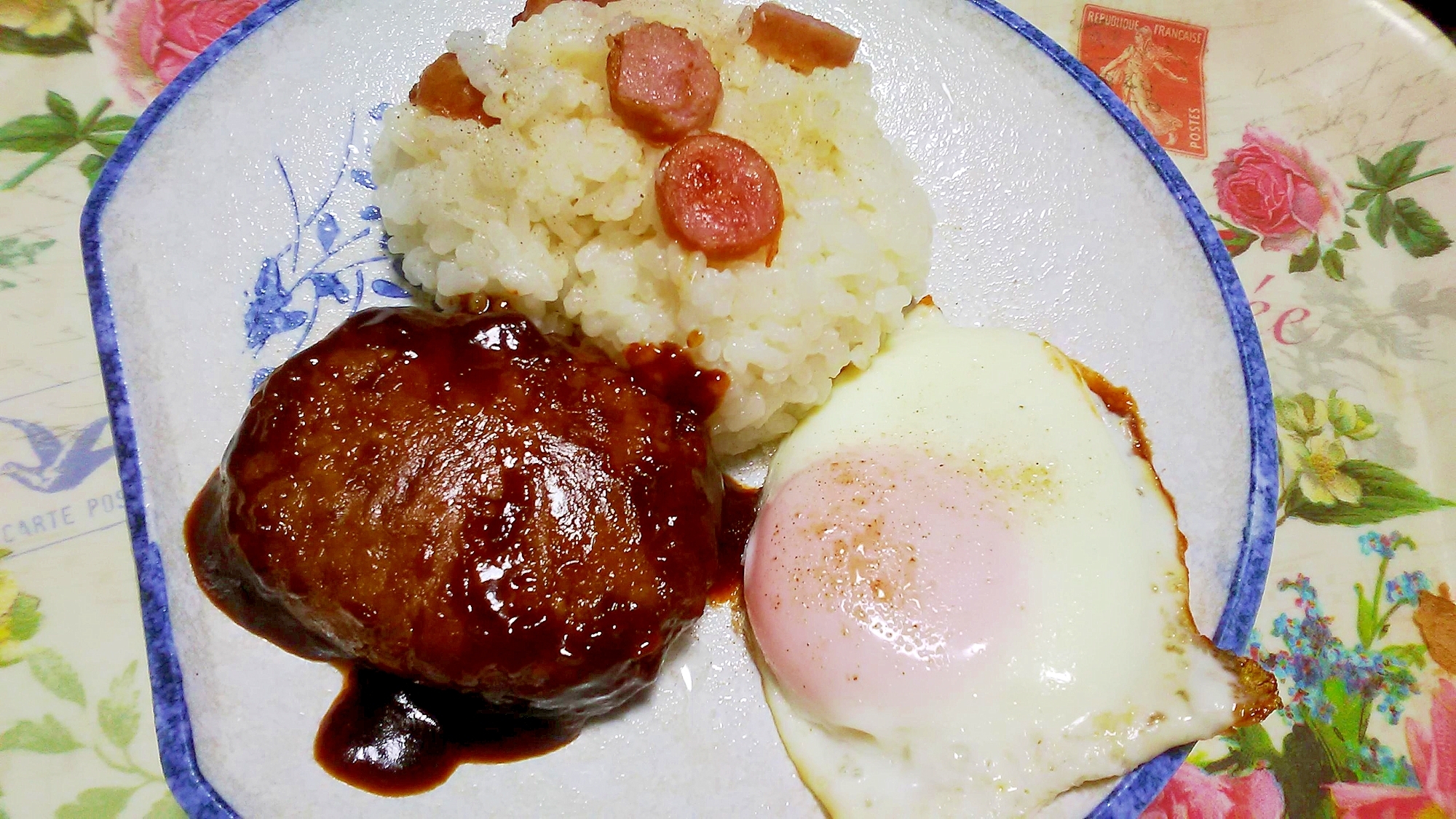 ロコモコぽいワンプレート