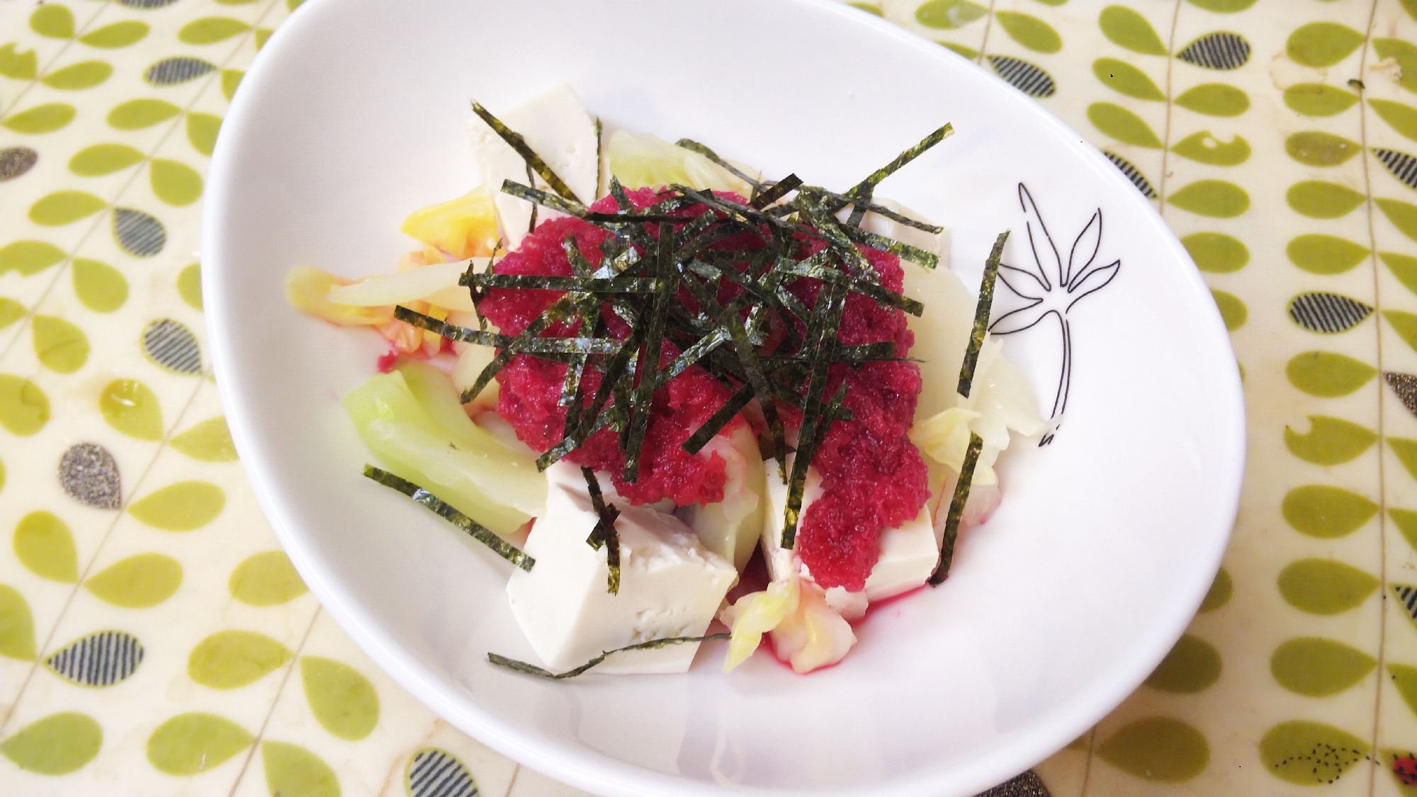 豆腐とキャベツのサラダ大根おろし和え