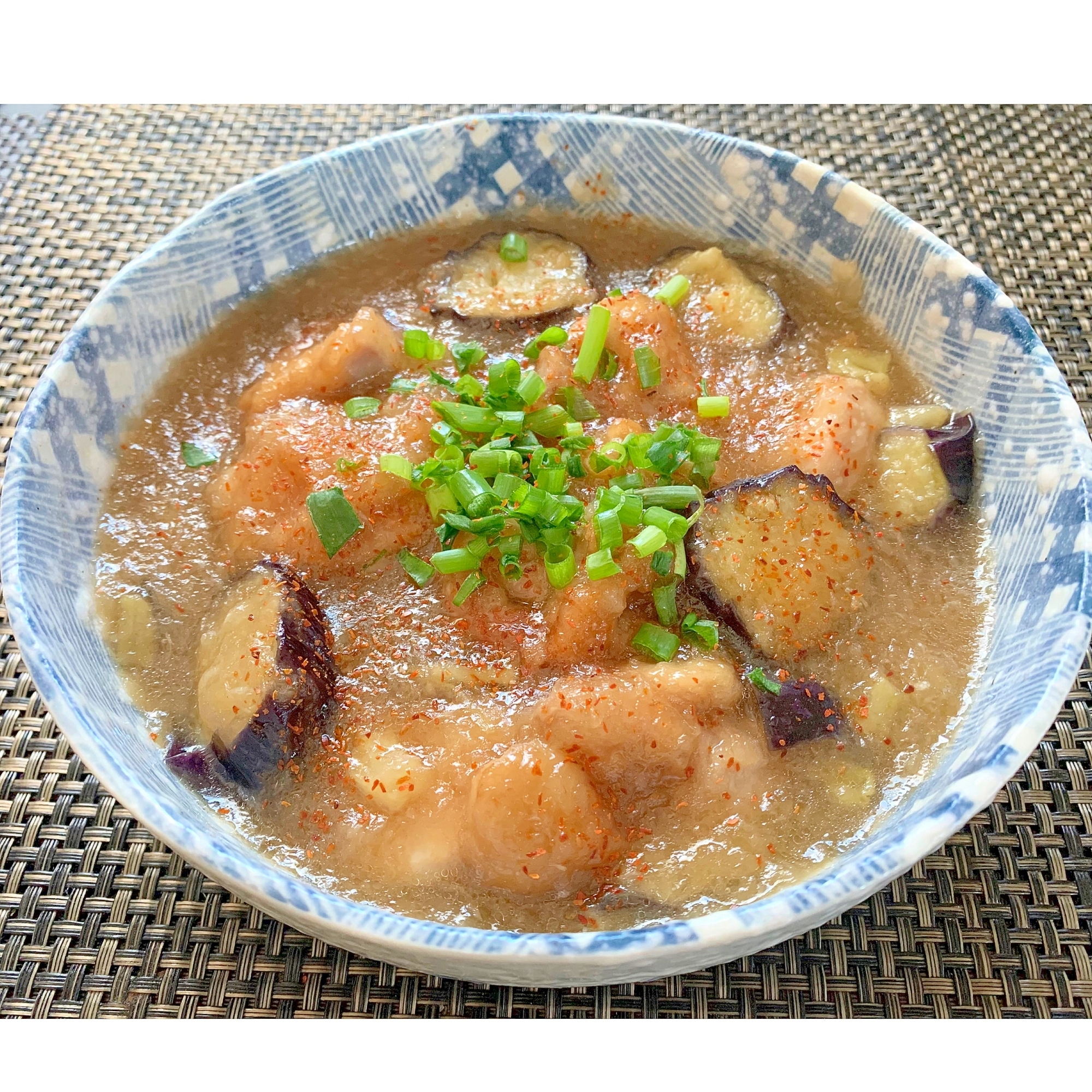 鶏肉と茄子のみぞれ煮