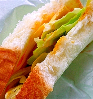 助手席さんが運転手さんに作る単純ラップトップサンド